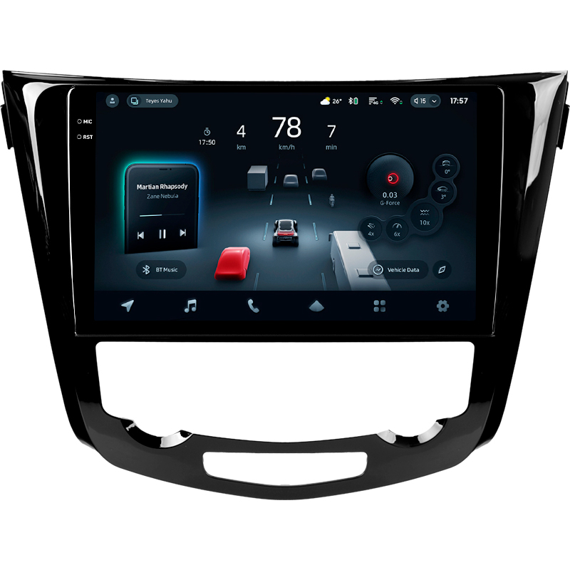 Štátní magnetofon Teyes CC4 Pro 8+128 GB pro Nissan X-Trail (X-Trail T32, F2) 2013–2022, automatický klimatizátor (AB), 10