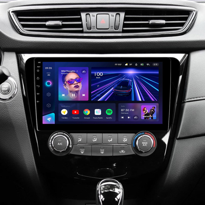 Android head unit Teyes CC3 4+32 Gb Nissan X-Trail X Trail 3 T32 2013-2022- (F1) Manual air conditioning (AB) 10"