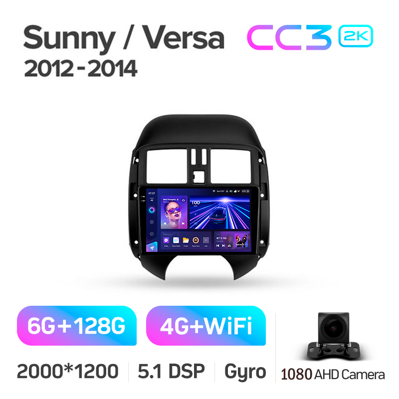 Festplatten-Magnetophon Teyes CC3 6+128 GB Nissan Sunny Versa C17 (2012–2014), 9