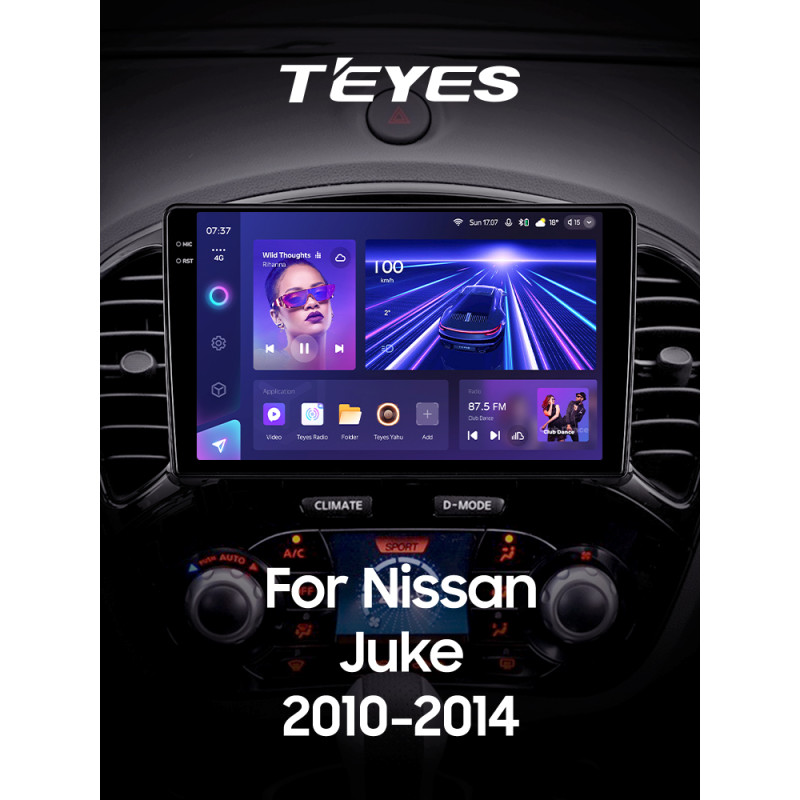 Android head unit Teyes CC3 6+128 Gb with 360° surround view° Nissan Juke 2010-2014 9" 2k