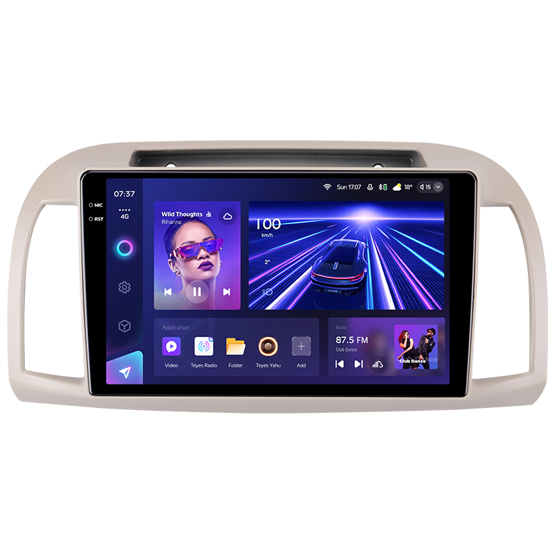 Android head unit Teyes CC3 6+128 Gb Nissan March Micra 3 K12 2002-2010 9" 2k