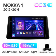 Android head unit Teyes CC3 6+128 Gb Opel Mokka 1 2012-2016 9" 2k