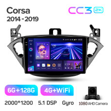 Android head unit Teyes CC3 6+128 Gb Opel Corsa 2014-2019 9" 2k