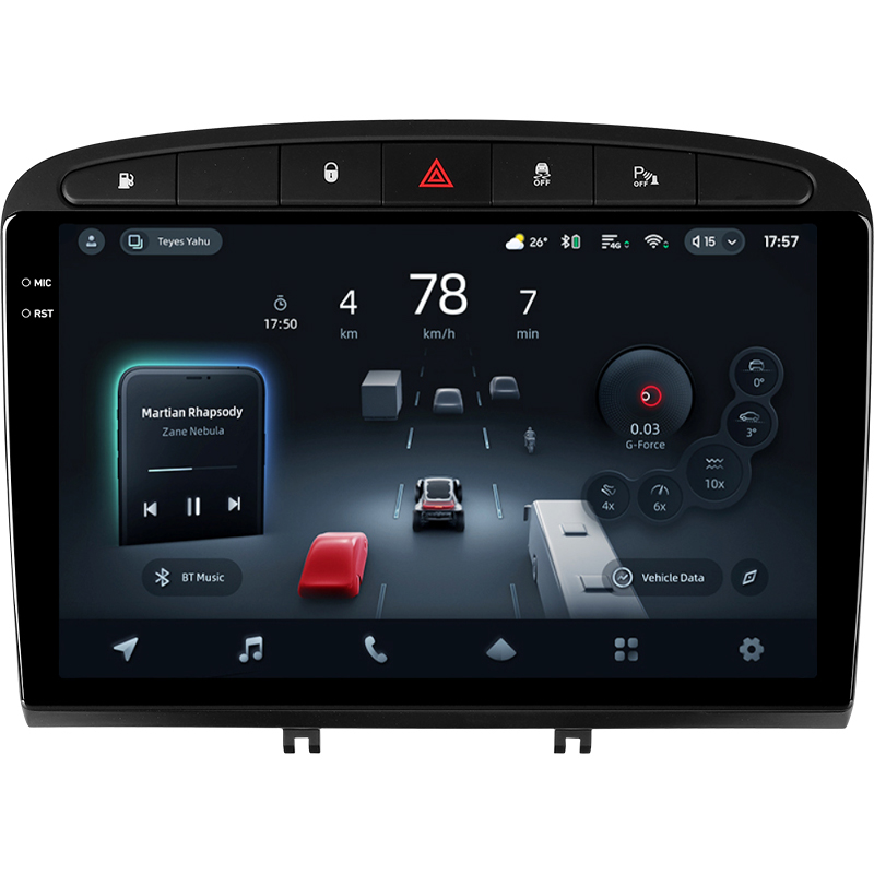 Android head unit Teyes CC4 Pro 8+128 Gb Peugeot 408 1 T7 2012-2020 For Peugeot 308 2007-2015 9" 2k