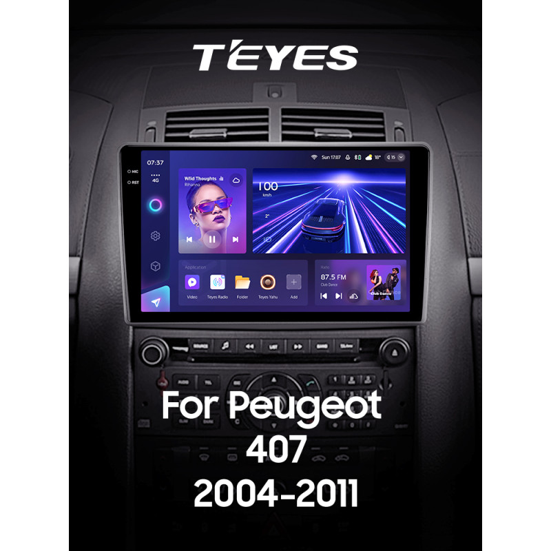 Android head unit Teyes CC3 4+32 Gb Peugeot 407 1 2004 - 2011 (F1) 9" 2k (L2)