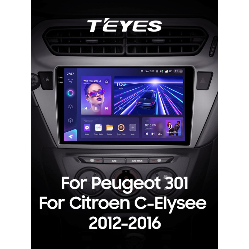 Estéreo de fábrica Teyes CC3 4 + 64 GB para Peugeot 301, Citroën C-Elysée (CElysée) (1 DIN) 2012-2016 (F2) 9