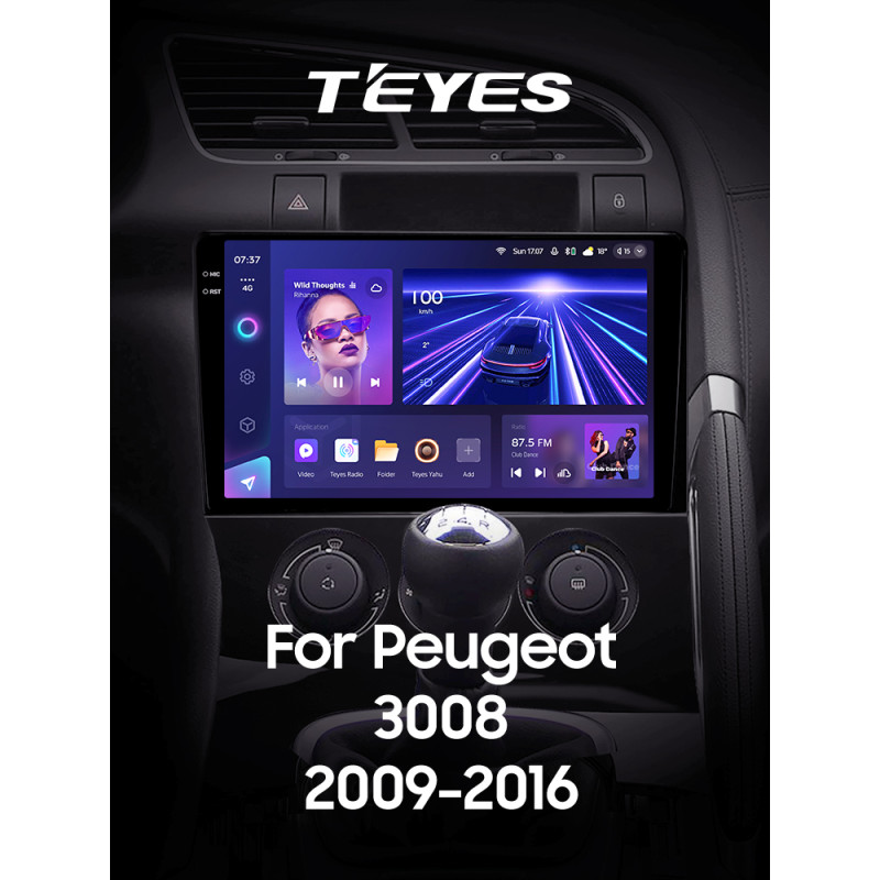 Android head unit Teyes CC3 6+128 Gb with 360° surround view° Peugeot 3008 1 2009-2016 (F2) 9" 2k