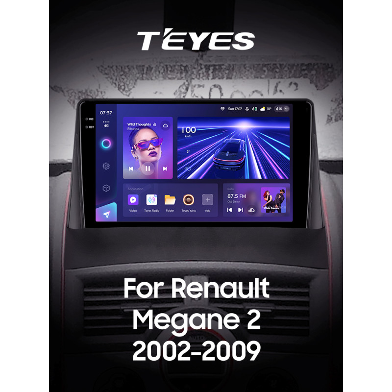 Android head unit Teyes CC3 4+64 Gb Renault Megane 2 2002-2009 9" 2k