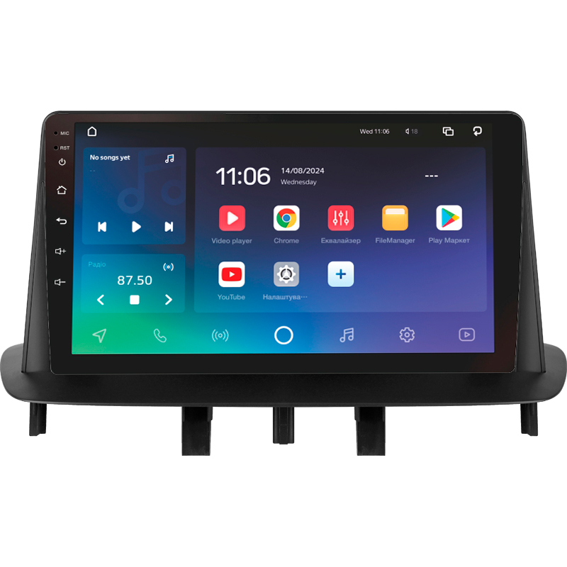 Android head unit SIGMA X9464 ANDROID 10 4+64 Gb 4G DSP Renault Megane 3 2008-2014 9" (L1)