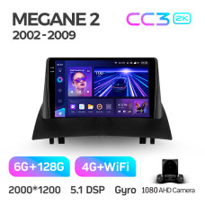 Android head unit Teyes CC3 6+128 Gb Renault Megane 2 2002-2009 9" 2k