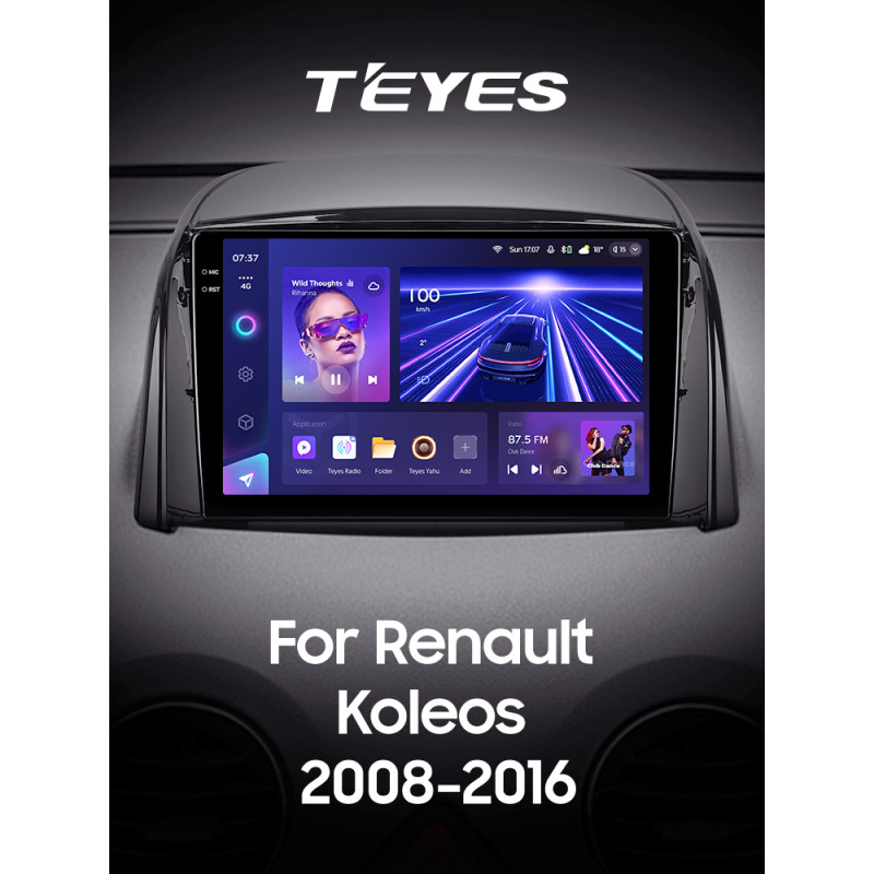 Android head unit Teyes CC3 6+128 Gb Renault Koleos 2008 - 2016 (B) 9" 2k (L1)