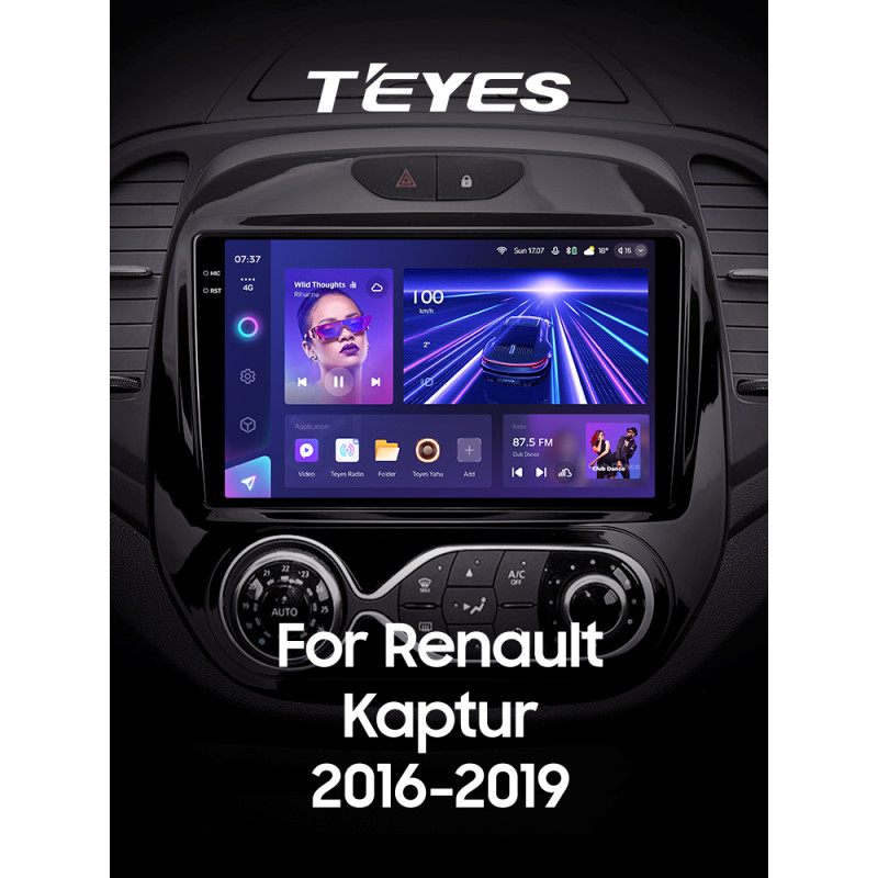 Android head unit Teyes CC3 6+128 Gb with 360° surround view° Renault Kaptur 2016-2019 (F2) 9" 2k