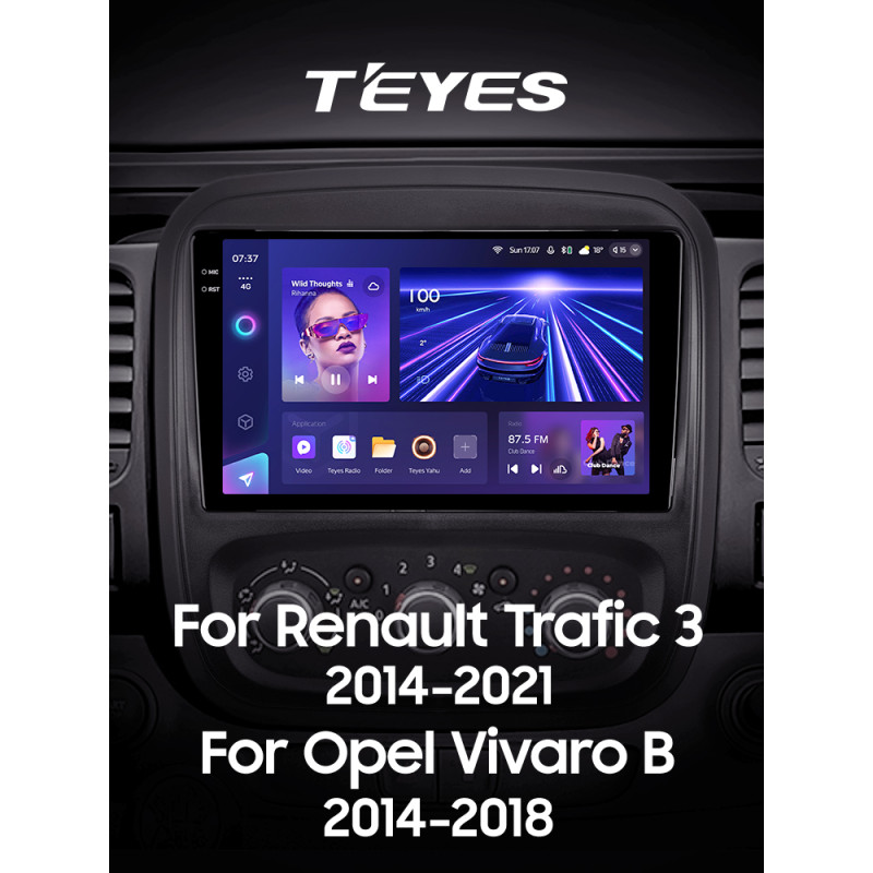 Android head unit Teyes CC3 6+128 Gb with 360° surround view° Renault Trafic 3 2014-2021 / Opel Vivaro B 2014-2018 9" 2k (L1)