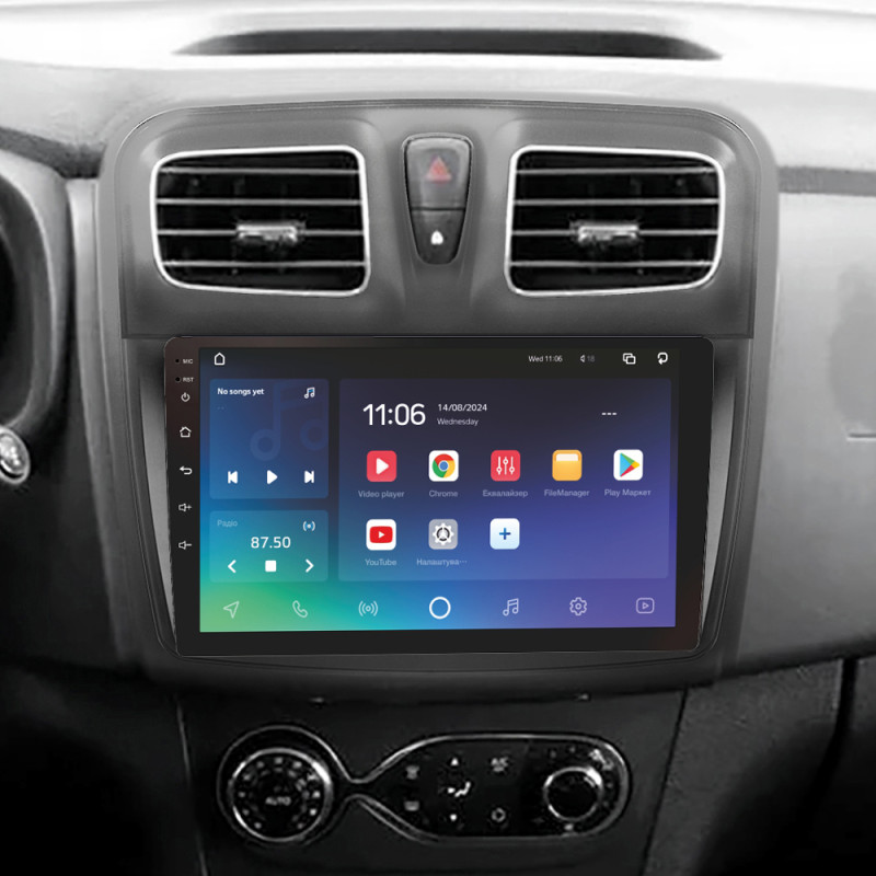 Android head unit SIGMA X9432 ANDROID 10 4+32 Gb 4G DSP Renault Logan 2 2012-2022 Sandero 2 2013-2022 (F1) (A) 9"