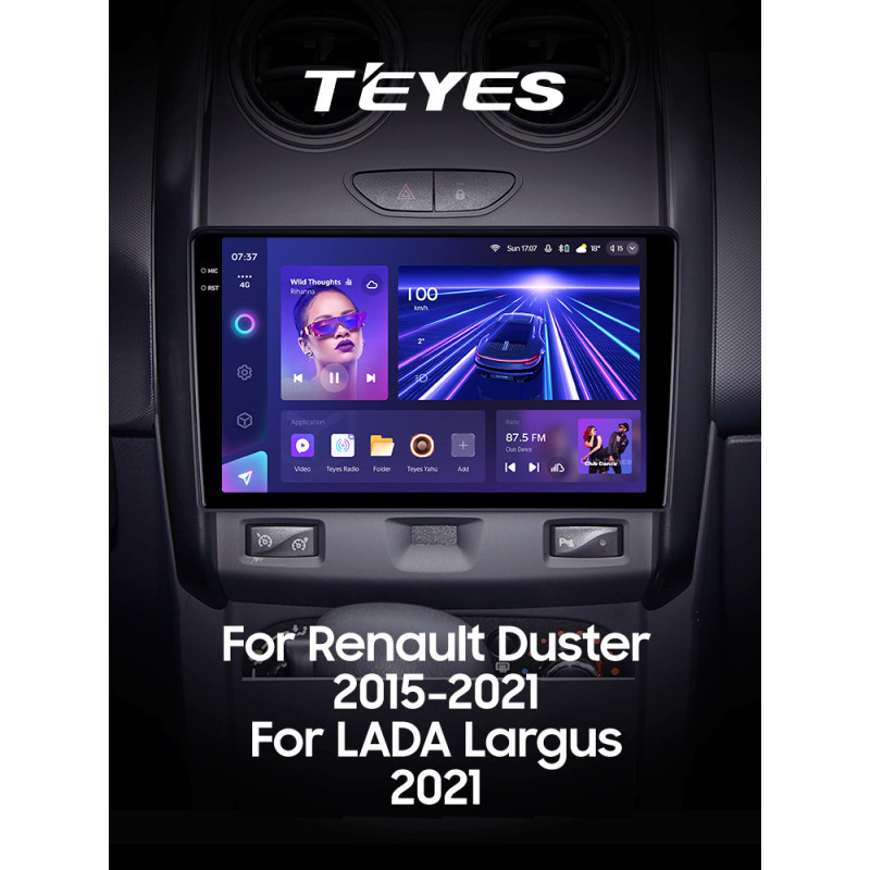 Štátní magnetofon Teyes CC3 6+128 GB pro Renault Duster (F1) 2015–2021 / LADA Largus I 1.2 2021, 9