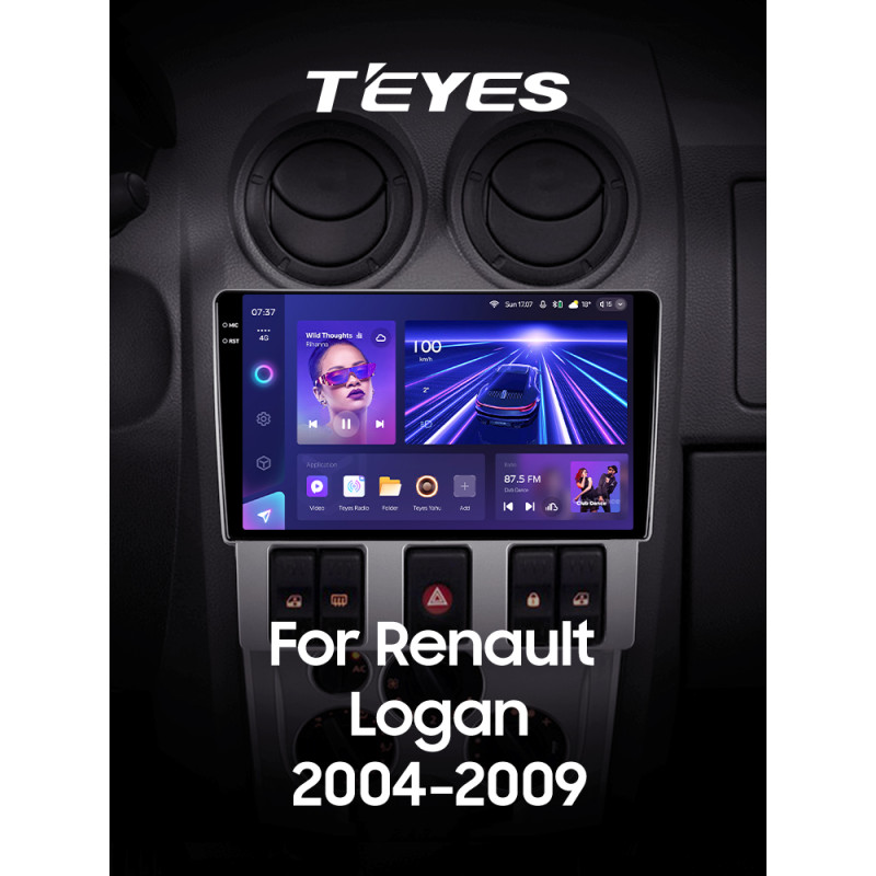 Magallánica de fábrica Teyes CC3 6+128 GB con vista panorámica 360° para Renault Logan 1 (2004-2009), 9