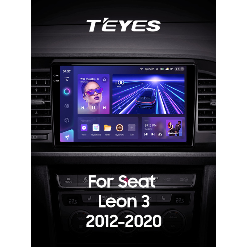 Android head unit Teyes CC3 4+64 Gb Seat Leon 3 2012-2020 (F3) 9" 2k