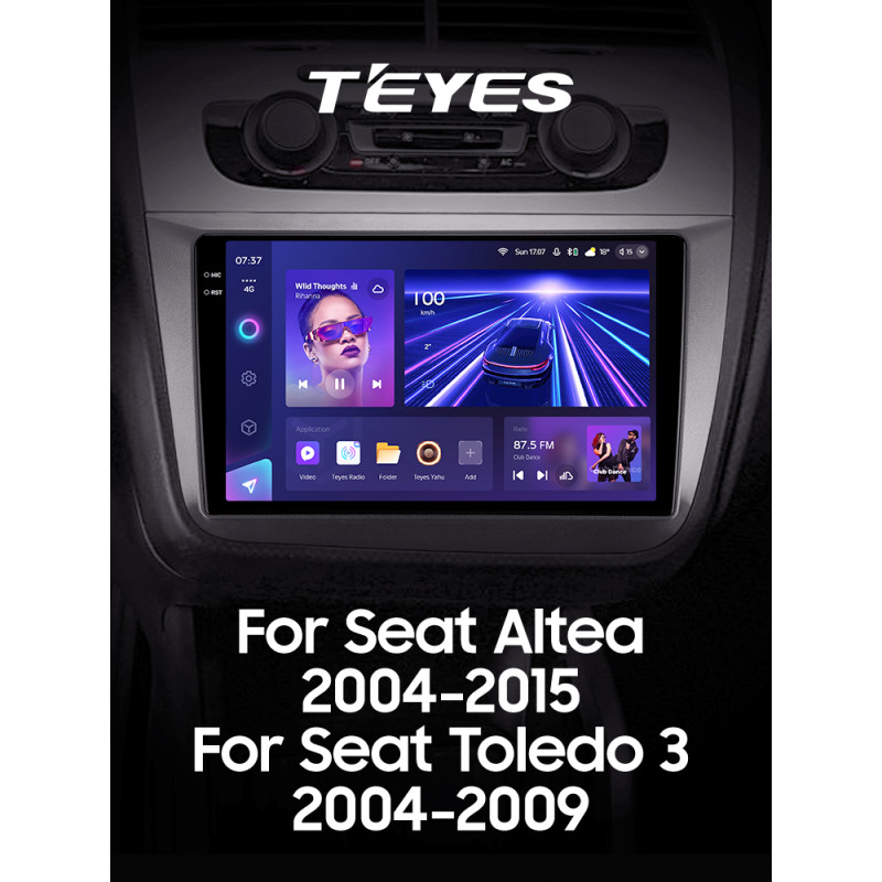 Android head unit Teyes CC3 6+128 Gb with 360° surround view° Seat Altea 5P (Left hand drive) 2004-2015 9" 2k