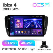 Android head unit Teyes CC3 6+128 Gb Seat Ibiza 6J 2008-2015 9" 2k