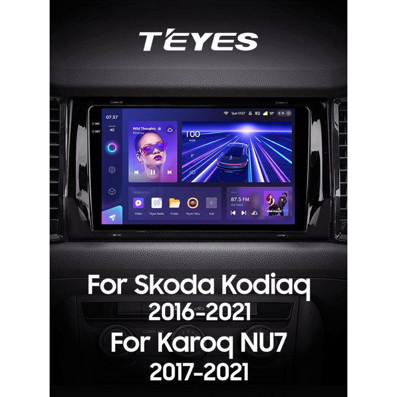 Fest eingebaute Magnetola Teyes CC3 4+32 GB für Škoda Kodiaq (2016–2021), Karoq (2017–2021) (A) 9