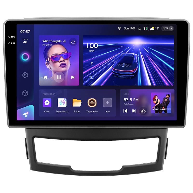 Android head unit Teyes CC3 6+128 Gb with 360° surround view° SsangYong Korando 3 Actyon 2 2010-2013 9" 2k