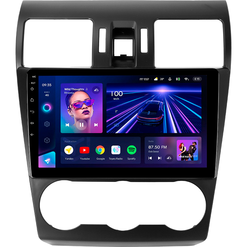 Android head unit Teyes CC3 4+32 Gb Subaru Forester 4 SJ 2012-2015 (A) 9"
