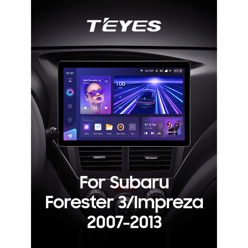Android head unit Teyes CC3 6+128 Gb Subaru Forester 3 SH 2007-2013 For Subaru Impreza GH GE 2007-2011 13" 2k
