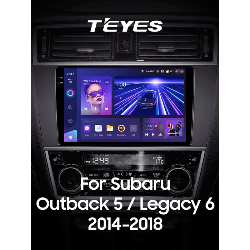 Štátní magnetofon Teyes CC3 6+128 GB s kruhovým pohledem 360° pro Subaru Outback 5 (2014–2018), Legacy 6 (2014–2017), 9