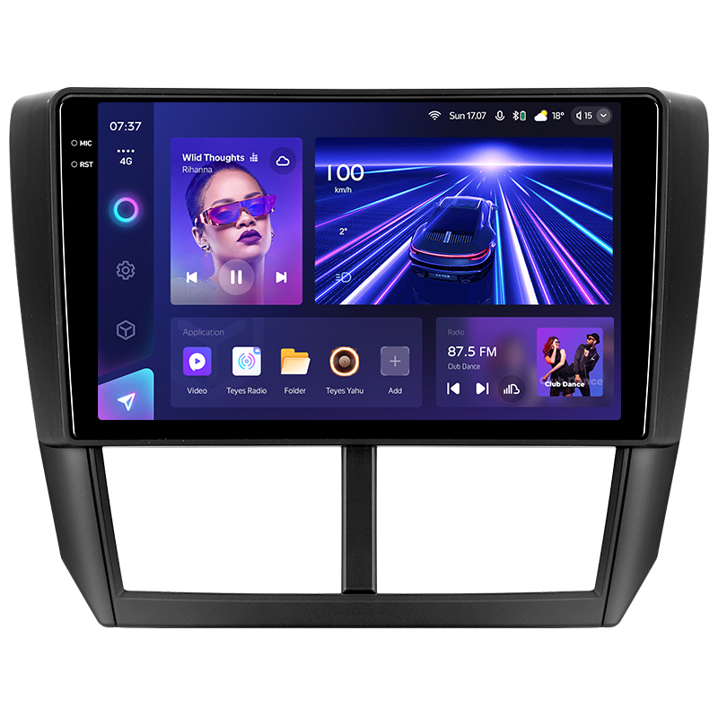 Android head unit Teyes CC3 4+64 Gb Subaru Forester 3 SH 2007-2013 For Subaru Impreza GH GE 2007-2011 9" 2k