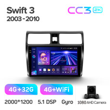 Android head unit Teyes CC3 4+32 Gb Suzuki Swift 3 2003-2010 10" 2k
