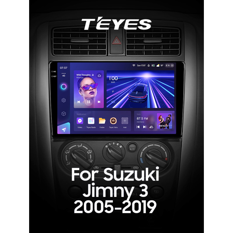 Android head unit Teyes CC3 6+128 Gb Suzuki Jimny 3 2005-2019 9" 2k