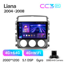 Android head unit Teyes CC3 4+64 Gb Suzuki Liana 1 2004-2008 9" 2k