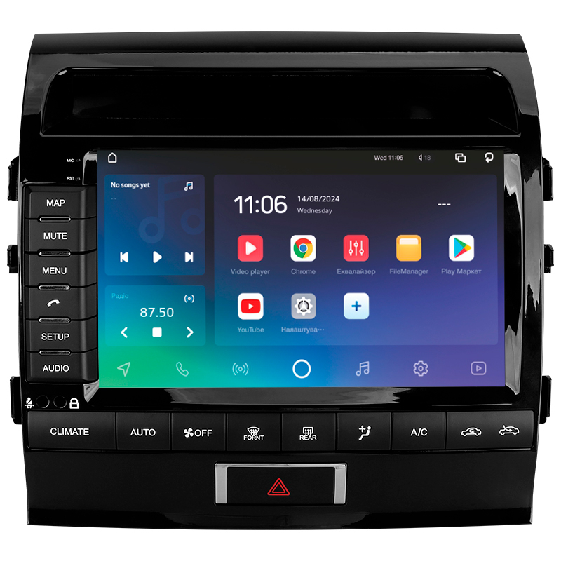 Android head unit SIGMA X9432 ANDROID 10 4+32 Gb 4G DSP Toyota Land Cruiser 11 200 (F2) 2007-2015 (A) 9" (L3)