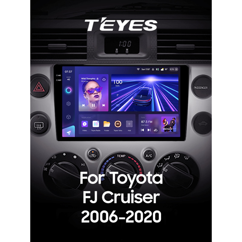 Android head unit Teyes CC3 4+64 Gb Toyota FJ Cruiser J15 2006-2020 (F1) 9" 2k