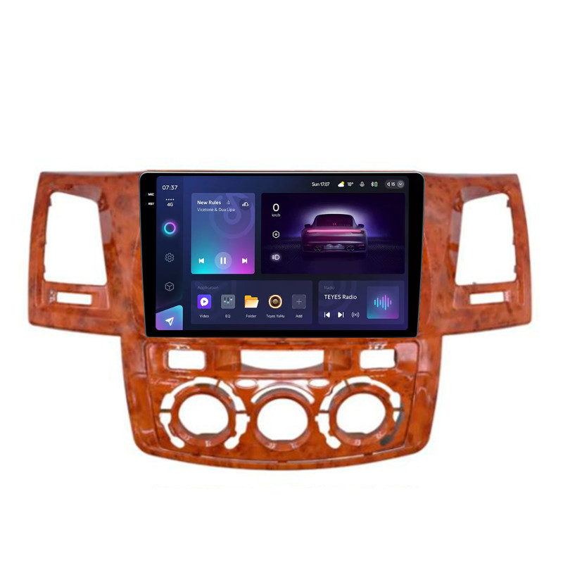 Android head unit Teyes CC3 6+128 Gb with 360° surround view° Toyota Fortuner 1 AN50 AN60 HILUX Revo Vigo 2008-2014 brown 9" 2k