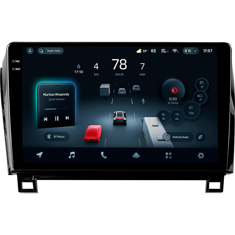 Android head unit Teyes CC4 Pro 12+256 Gb Toyota Tundra XK50 2007-2013 Sequoia XK60 2008-2017 10" 2k