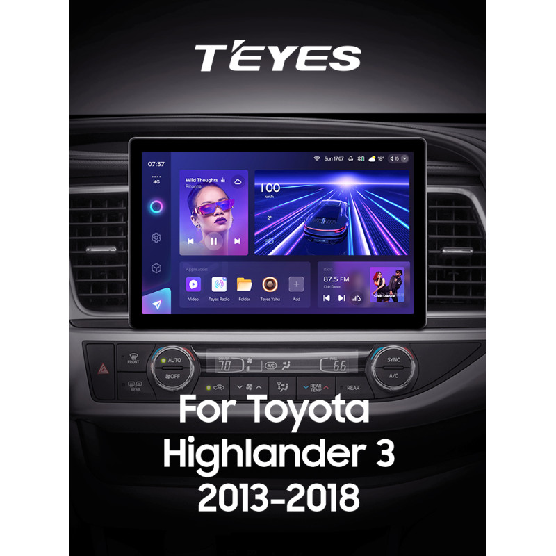 Fahrzeugradio Teyes CC3 6+128 GB Toyota Highlander 3 (XU50, 2013–2018) 13