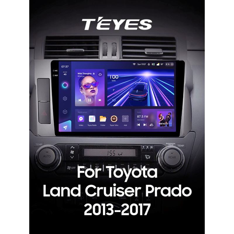 Android head unit Teyes CC3 4+32 Gb Toyota Land Cruiser Prado 150 2013-2017 10" 2k