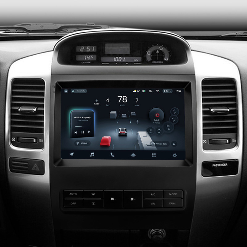Android head unit Teyes CC4 Pro 12+256 Gb Toyota Land Cruiser Prado 120 For Lexus GX470 GX 470 J120 2004-2009 (F2) 9" 2k (L3)