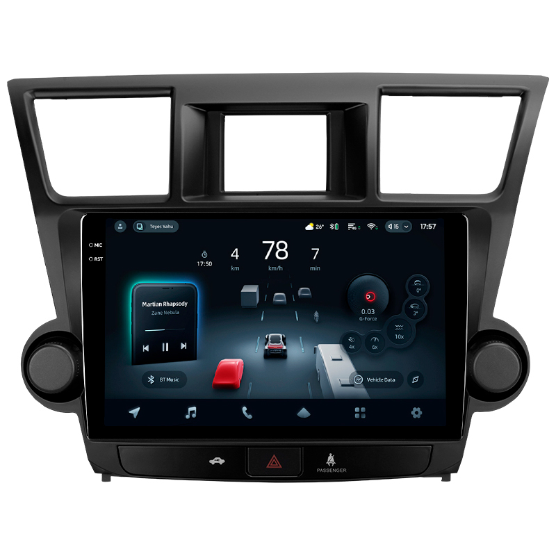 Android head unit Teyes CC4 Pro 12+256 Gb Toyota Highlander 2 XU40 2007-2013 (F2) 10" 2k (L1)