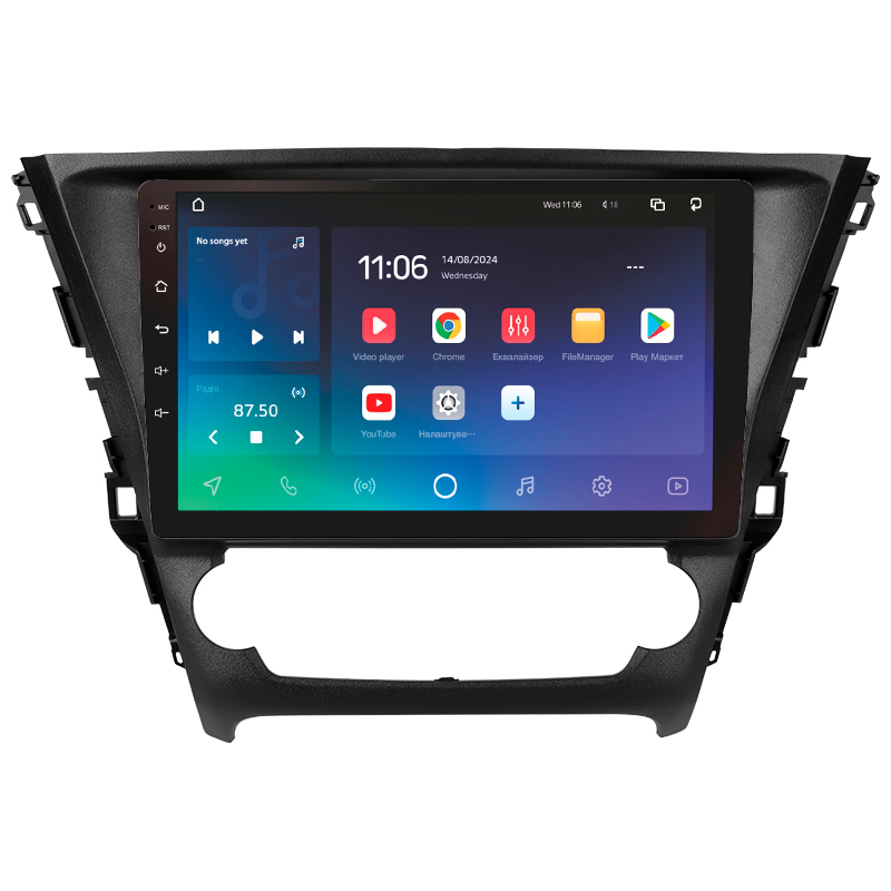 Android head unit SIGMA X10464 ANDROID 10 4+64 Gb 4G DSP Toyota Avensis 3 2015-2018 (F2) 10"