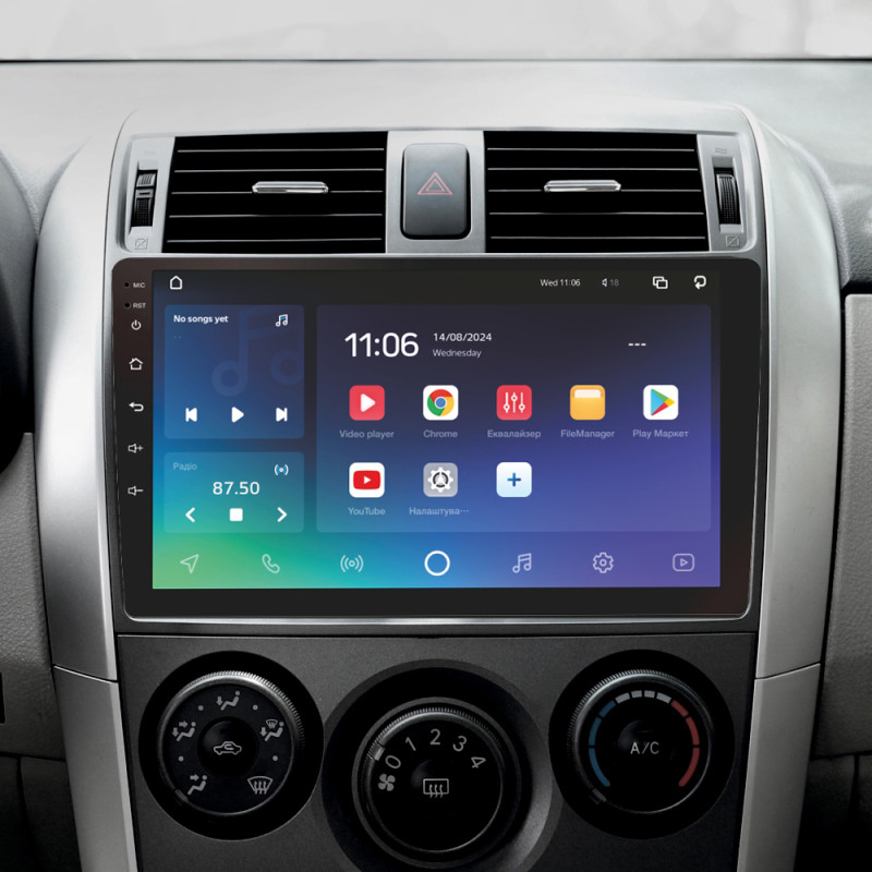 Android head unit SIGMA PRO 9432 ANDROID 10 4+32 Gb 4G DSP Toyota Corolla 10 E140 E150 2006-2013 (A) 9"