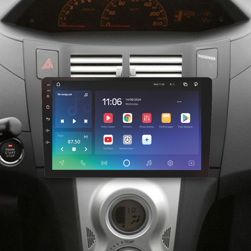 Android head unit SIGMA X9432 ANDROID 10 4+32 Gb 4G DSP Toyota Yaris XP90 2005-2012 (F1) 9"