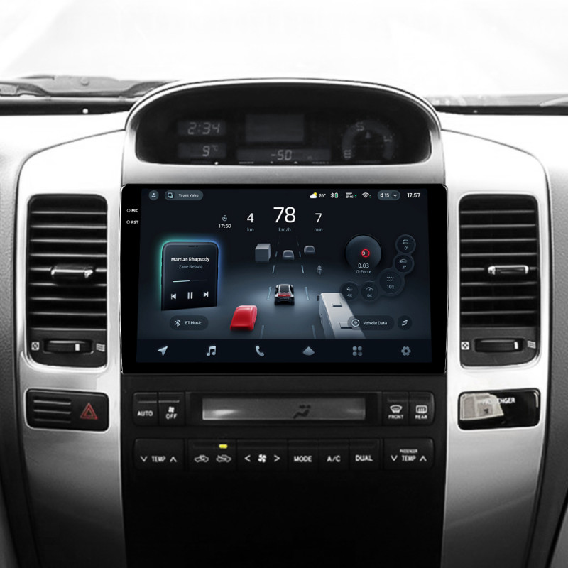 Android head unit Teyes CC4 Pro 8+128 Gb Toyota Land Cruiser Prado 120 3 III For Lexus GX470 GX 470 J120 2002-2009 (F1) (B) 9" 2k