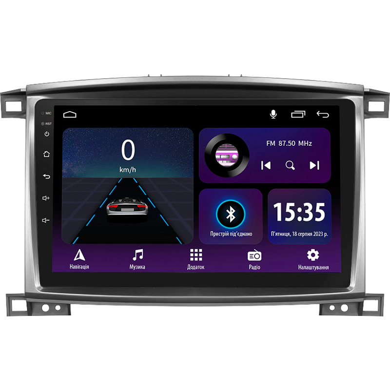 Android head unit SIGMA E10232 ANDROID 10 2+32 Gb Toyota Land Cruiser LC 100-B 2002-2007 (B) 10"
