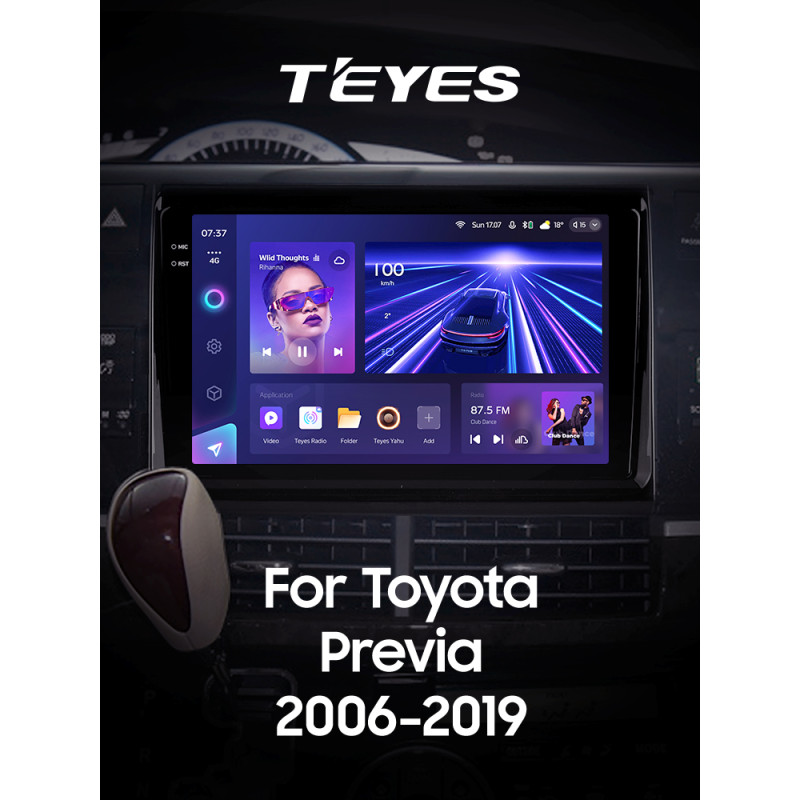 Android head unit Teyes CC3 6+128 Gb with 360° surround view° Toyota Previa XR50 2006 - 2019 9" 2k