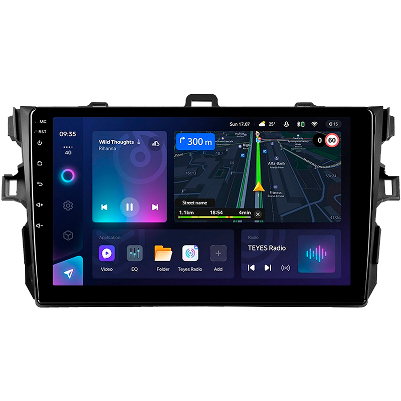 Android head unit Teyes CC3L 4+32 Gb Toyota Corolla 10 E140 E150 2006-2013 (B) 9"