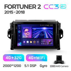 Android head unit Teyes CC3 4+32 Gb Toyota Fortuner 2 2015-2018 9" 2k