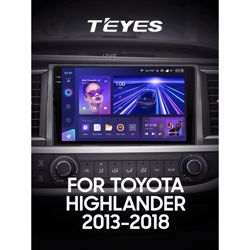 Magnetófono de fábrica Teyes CC3 4+64 GB Toyota Highlander 3 XU50 2013-2018 10