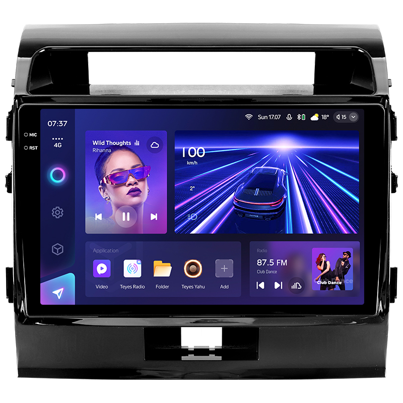 Android head unit Teyes CC3 6+128 Gb with 360° surround view° Toyota Land Cruiser 11 200 (F1) 2007-2015 10" 2k